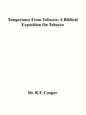 cover image of Temperance From Tobacco